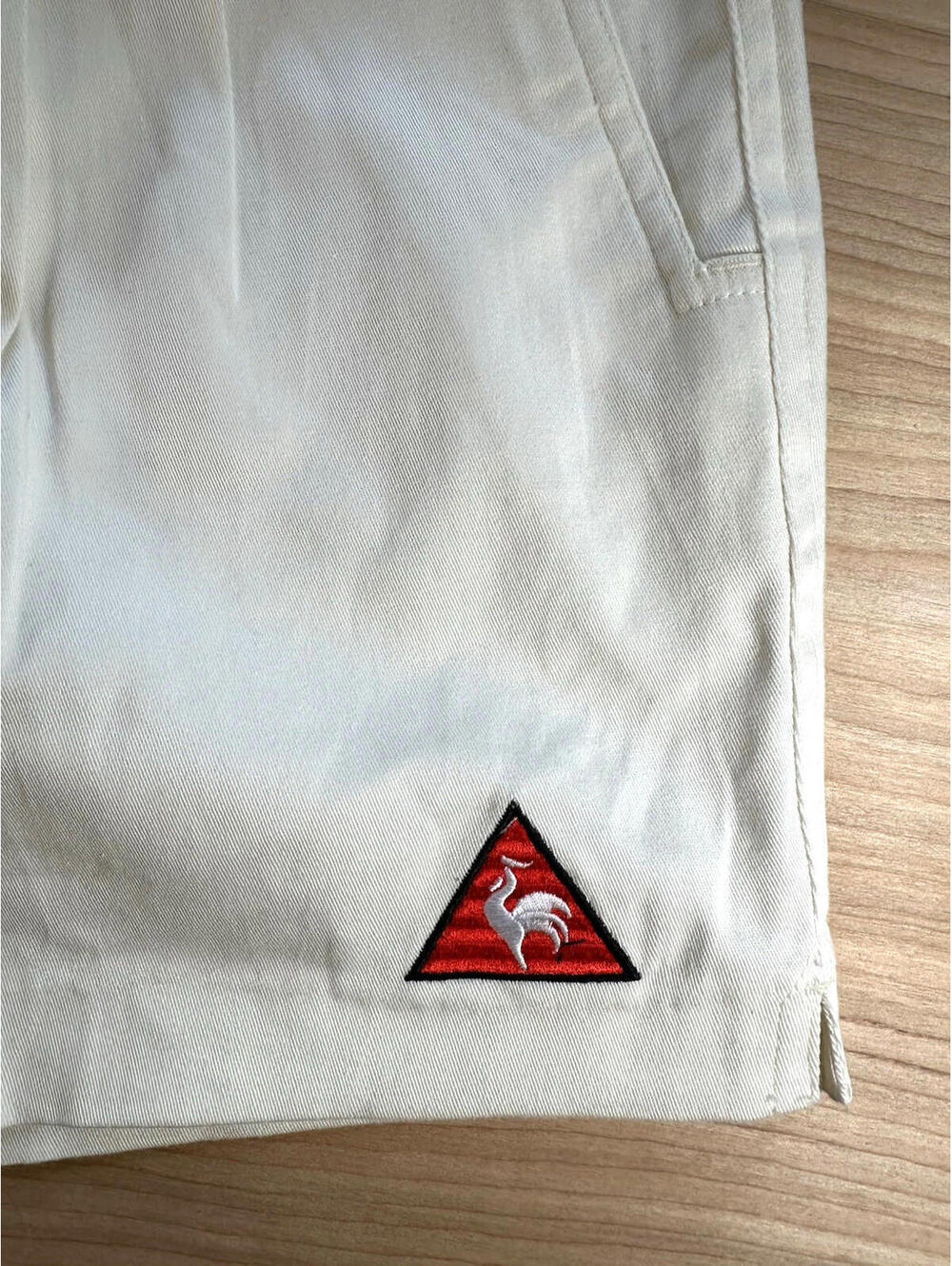 vintage 80's Le Coq Sportif deadstock with tags Tennis Shorts white Pleated rad - Picture 4 of 9